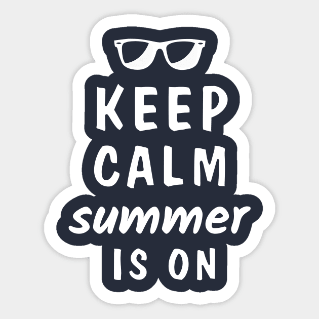 Keep calm summer is on Sticker by junghc1